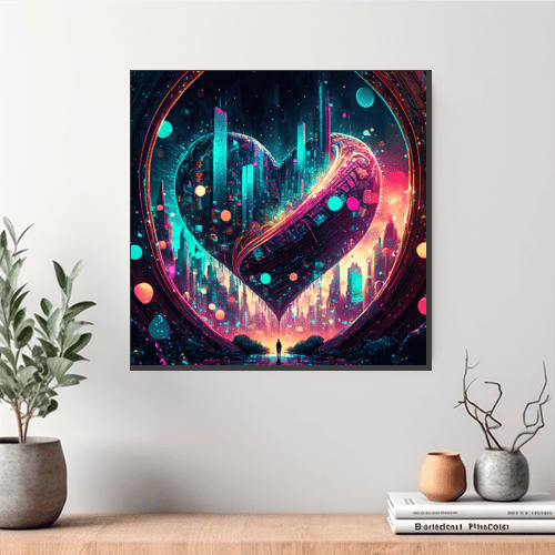 Cyber Heartbeat - Art Print - Metal Poster - Canvas Wrap - Premium Framed Art Print