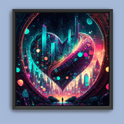 Cyber Heartbeat - Art Print - Metal Poster - Canvas Wrap - Premium Framed Art Print