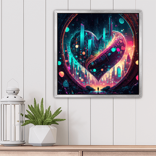 Cyber Heartbeat - Art Print - Metal Poster - Canvas Wrap - Premium Framed Art Print