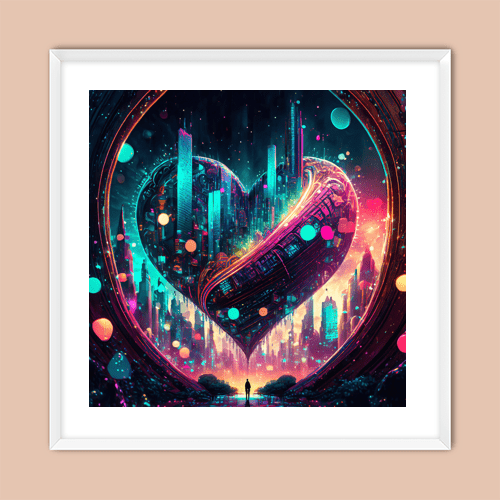 Cyber Heartbeat - Art Print - Metal Poster - Canvas Wrap - Premium Framed Art Print