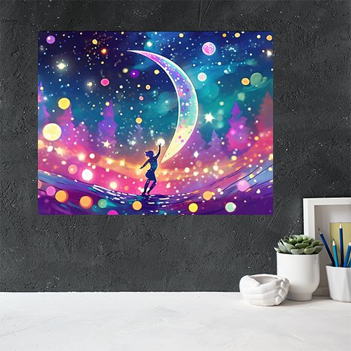 Dancing in the Cosmos - Art Print - Metal Poster - Canvas Wrap - Premium Framed Art Print