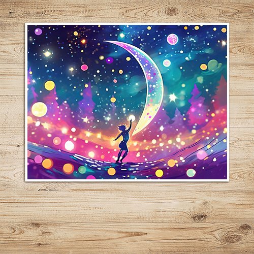 Dancing in the Cosmos - Art Print - Metal Poster - Canvas Wrap - Premium Framed Art Print