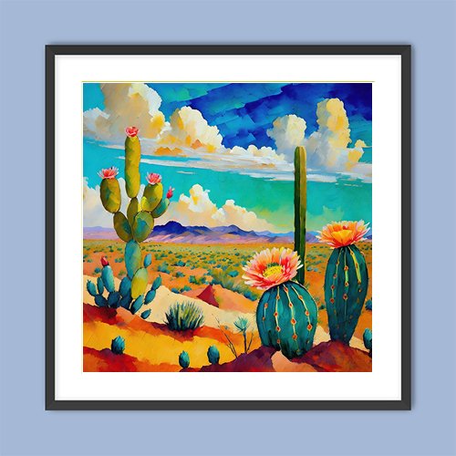 Desert Bloom - Art Print - Metal Poster - Canvas Wrap - Premium Framed Art Print