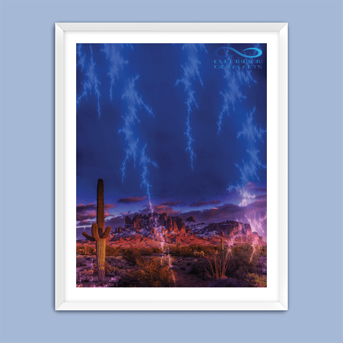 Desert Lightning - Art Print - Metal Poster - Canvas Wrap - Premium Framed Art Print