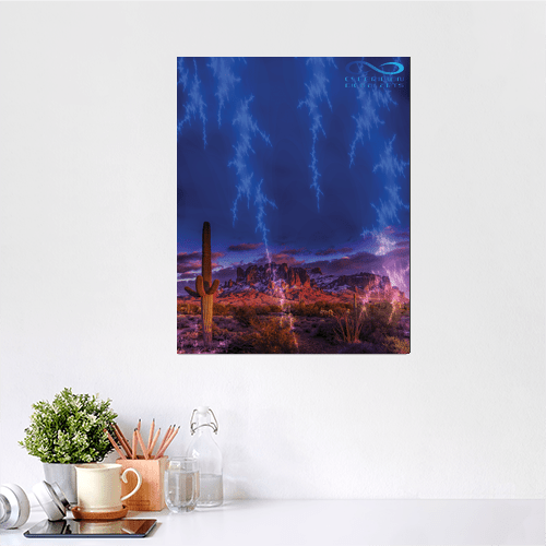 Desert Lightning - Art Print - Metal Poster - Canvas Wrap - Premium Framed Art Print