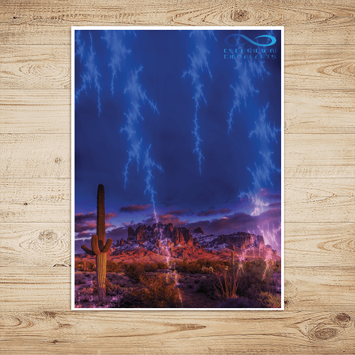 Desert Lightning - Art Print - Metal Poster - Canvas Wrap - Premium Framed Art Print