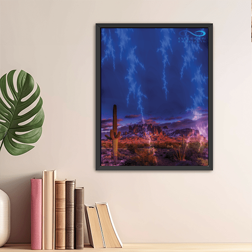 Desert Lightning - Art Print - Metal Poster - Canvas Wrap - Premium Framed Art Print