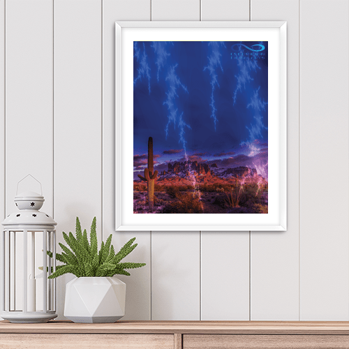 Desert Lightning - Art Print - Metal Poster - Canvas Wrap - Premium Framed Art Print