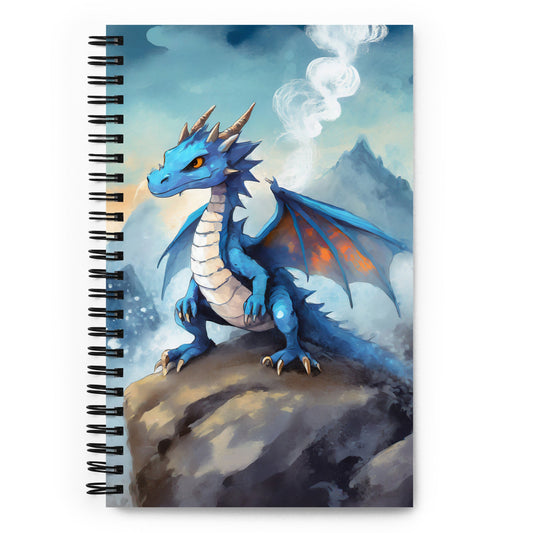 Dragon on a Rock - Spiral notebook - Premium Notebook