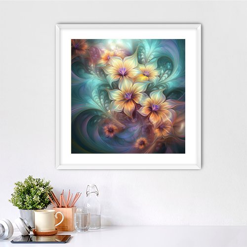 Fractal Bouquet - Art Print - Metal Poster - Canvas Wrap - Premium Framed Art Print