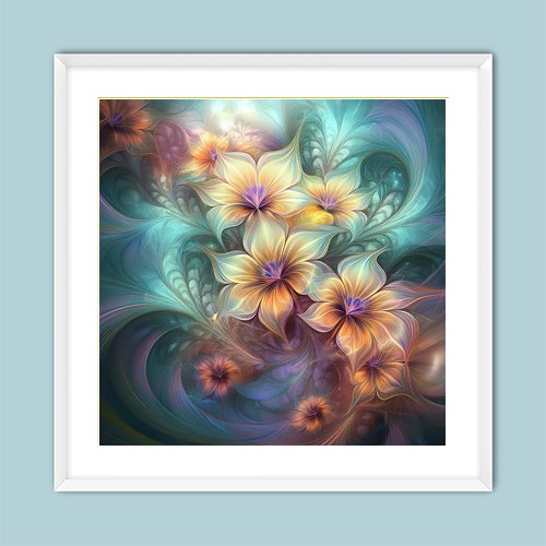 Fractal Bouquet - Art Print - Metal Poster - Canvas Wrap - Premium Framed Art Print