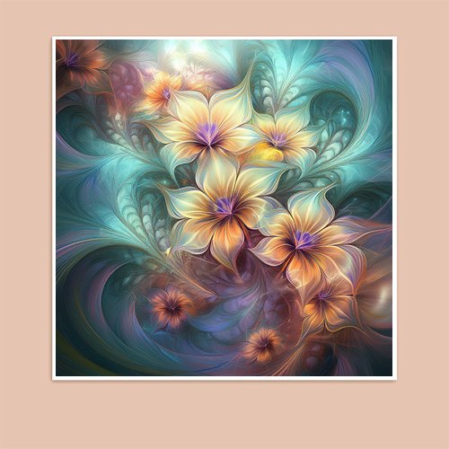 Fractal Bouquet - Art Print - Metal Poster - Canvas Wrap - Premium Framed Art Print