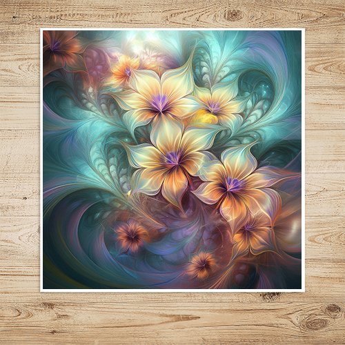 Fractal Bouquet - Art Print - Metal Poster - Canvas Wrap - Premium Framed Art Print