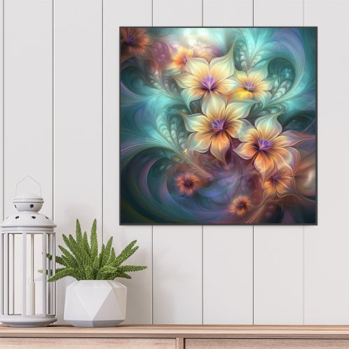 Fractal Bouquet - Art Print - Metal Poster - Canvas Wrap - Premium Framed Art Print