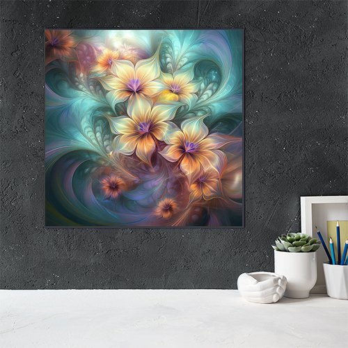 Fractal Bouquet - Art Print - Metal Poster - Canvas Wrap - Premium Framed Art Print