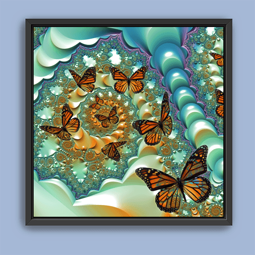 Fractal Butterflies - Art Print - Metal Poster - Canvas Wrap - Premium Framed Art Print