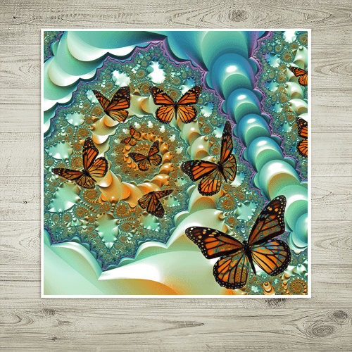 Fractal Butterflies - Art Print - Metal Poster - Canvas Wrap - Premium Framed Art Print