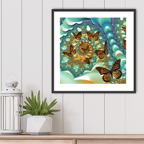 Fractal Butterflies - Art Print - Metal Poster - Canvas Wrap - Premium Framed Art Print