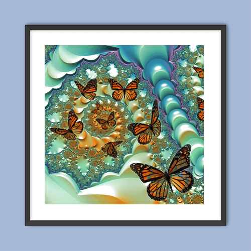 Fractal Butterflies - Art Print - Metal Poster - Canvas Wrap - Premium Framed Art Print