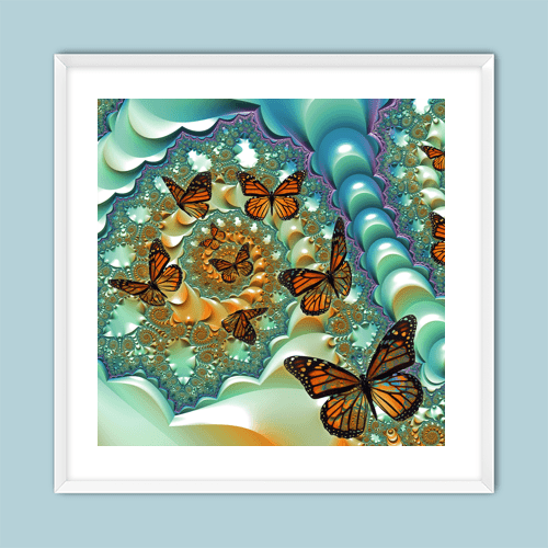 Fractal Butterflies - Art Print - Metal Poster - Canvas Wrap - Premium Framed Art Print