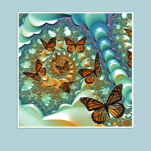 Fractal Butterflies - Art Print - Metal Poster - Canvas Wrap - Premium Framed Art Print