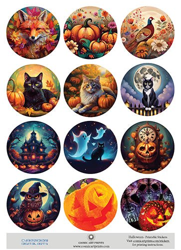 FREE Halloween 2024 Stickers - Printable Download - Premium stickers