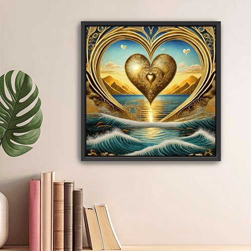 Golden Heart of the Sea - Art Print - Metal Poster - Canvas Wrap - Premium Framed Art Print