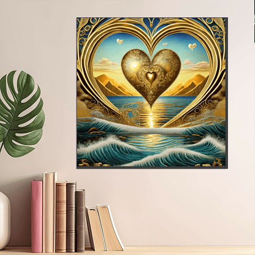 Golden Heart of the Sea - Art Print - Metal Poster - Canvas Wrap - Premium Framed Art Print