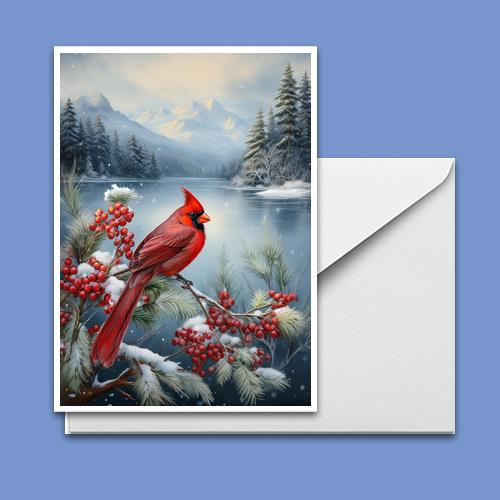 Greeting Card - Cardinal Beauty - Premium Greeting Card