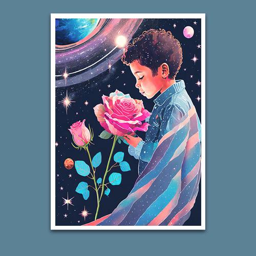 Greeting Card - Child of the Cosmos - Premium Greeting Card