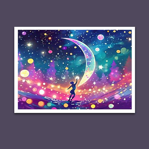 Greeting Card - Dancing in the Cosmos - Premium Greeting Card