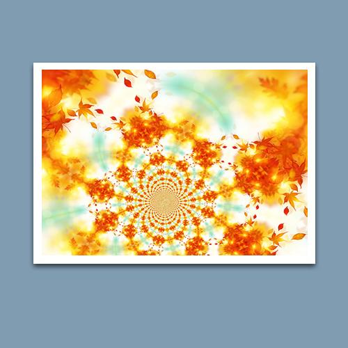 Greeting Card - Fall Fractals - Premium Greeting Card