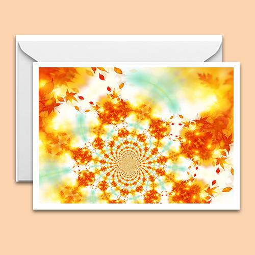 Greeting Card - Fall Fractals - Premium Greeting Card