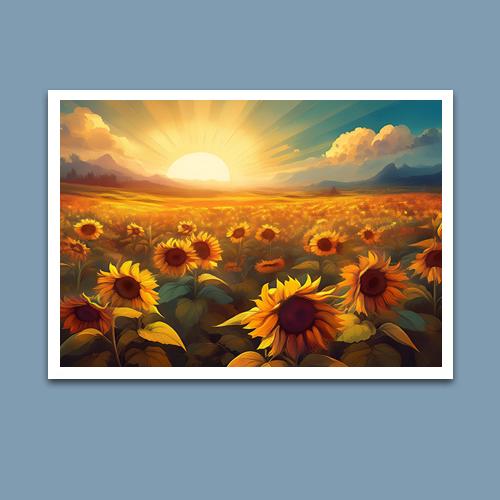 Greeting Card - Fields of Gold - Premium Greeting Card