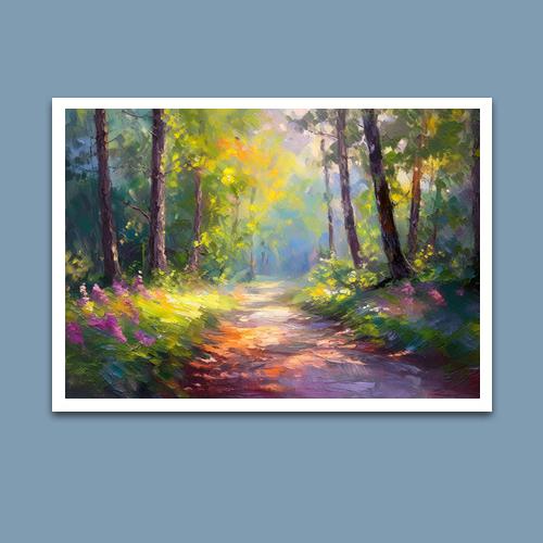 Greeting Card - Forest Path - Premium Greeting Card