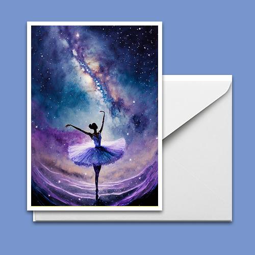 Greeting Card - Intergalactic Ballet - Premium Greeting Card