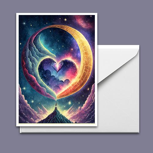 Greeting Card - Love You to the Moon and Back - Premium Greeting Card