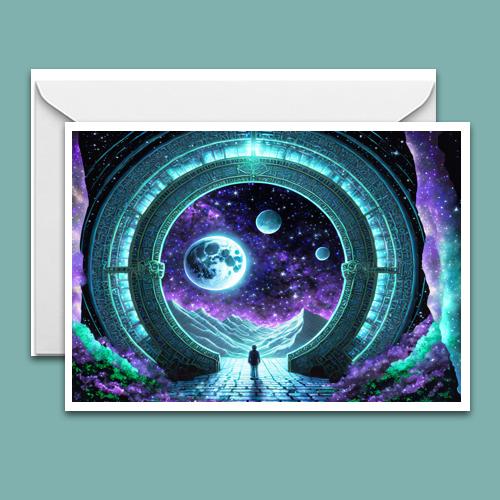 Greeting Card - Moon Gate - Premium Greeting Card