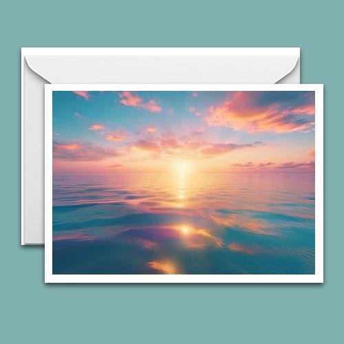 Greeting Card - Ocean Sunrise - Premium Greeting Card