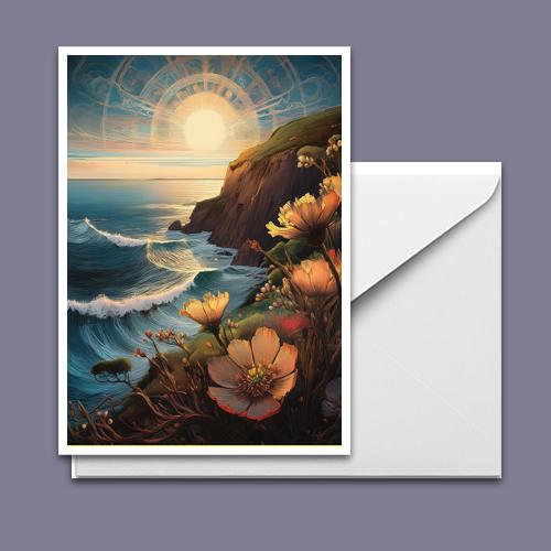 Greeting Card - Ocean Twilight - Premium Greeting Card