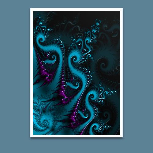 Greeting Card - Octopus Fractal - Premium Greeting Card