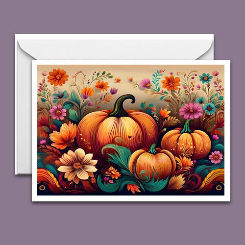 Greeting Card - Pumpkin Harvest - Premium Greeting Card