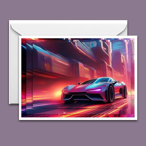 Greeting Card - Quantum Speed - Premium Greeting Card