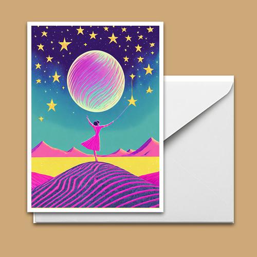 Greeting Card - Reach For The Stars - Premium Greeting Card