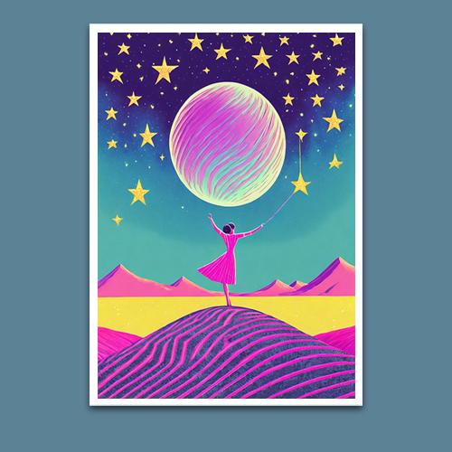 Greeting Card - Reach For The Stars - Premium Greeting Card