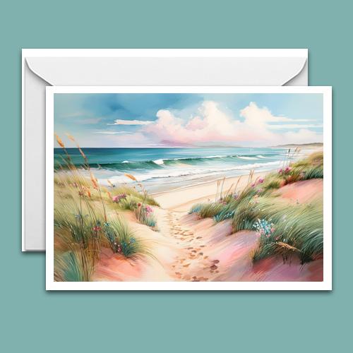 Greeting Card - Sands of Serenity - Premium Greeting Card