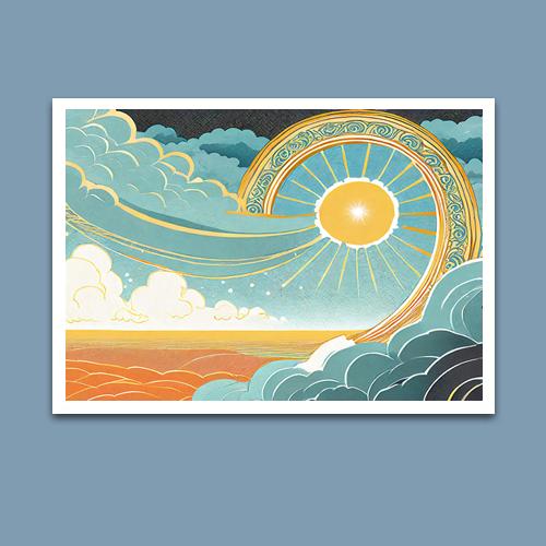 Greeting Card - Shimmering Seas - Premium Greeting Card