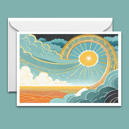 Greeting Card - Shimmering Seas - Premium Greeting Card