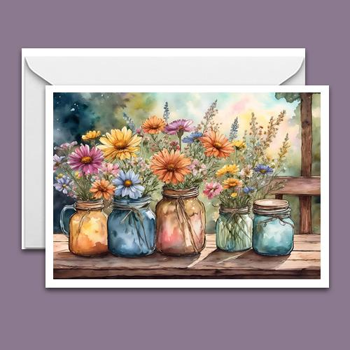 Greeting Card - Summer Flowers - Premium Greeting Card