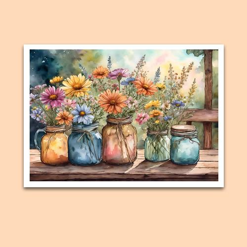 Greeting Card - Summer Flowers - Premium Greeting Card